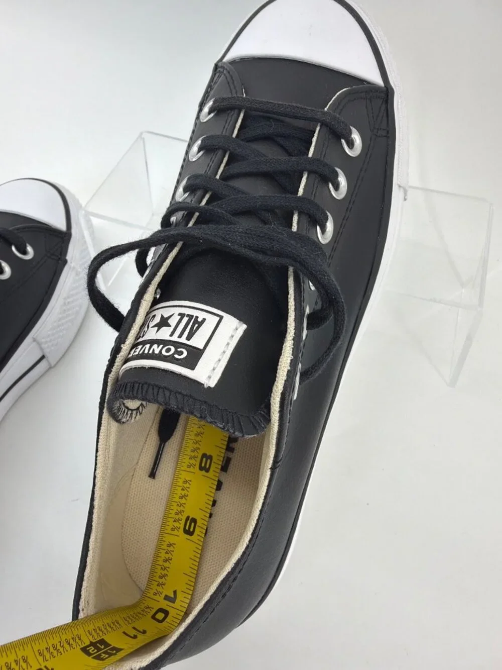 Converse Chuck Taylor Black All Star Platform Low-Top Sneakers Womens Size 8 - Picture 9 of 10